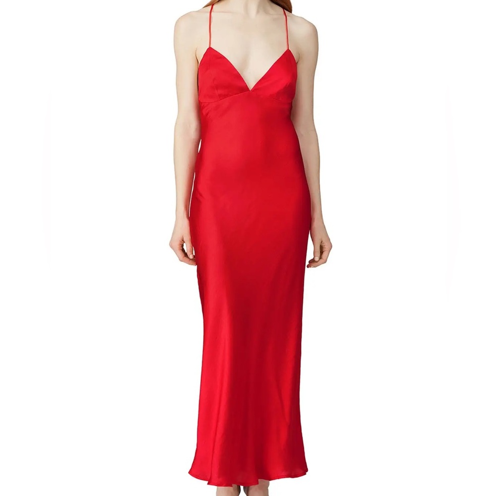 NWT red satin dress